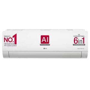 LG 2.0 Ton 3 Star AI DUAL Inverter Split AC (Copper, Super Convertible 6-in-1 Cooling, 4 Way Swing, HD Filter with Anti-Virus Protection, 2023 Model, RS-Q24ENXE, White)
