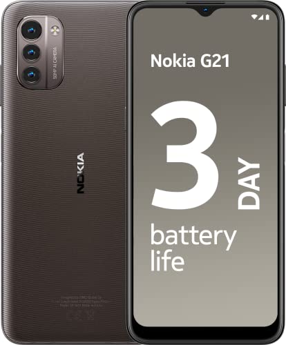 Nokia G21 Android Smartphone, Dual SIM, 3-Day Battery Life, 6GB RAM + 128GB Storage, 50MP Triple AI Camera | Dusk