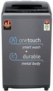 Panasonic 6 Kg 5 Star Fully-Automatic Top Loading Washing Machine ( NA-F60LF1HRB, Grey, Durable Metal Body, 8 Wash Program, Aquabeat wash technology, One touch smart wash)