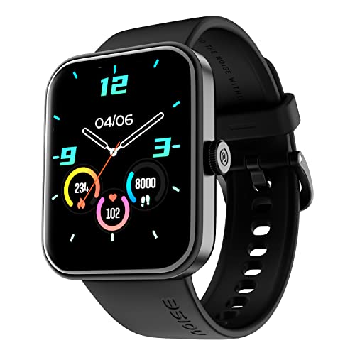 Noise Pulse Go Buzz Bluetooth Calling Smart Watch, 1.69" Clear Display, 550Nits,150+ Watch face, Comfort Strap, Heart Rate, Steps & Sleep Tracker, IP68, 7 Days Battery(Jet Black)