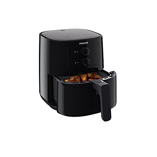 PHILIPS Air Fryer - India’s No.1 Air Fryer Brand, With Rapid Air Technology, Uses up to 90% less fat, 1400W, 4.1 Liter (Black), Large (HD9200/90)
