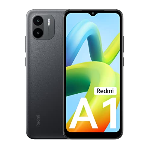 Redmi A1 (Black, 2GB RAM, 32GB Storage) | Segment Best AI Dual Cam | 5000mAh Battery | Leather Texture Design | Android 12