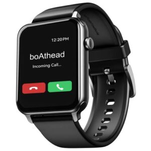 boAt Wave Call Smart Watch, Smart Talk with Advanced Dedicated Bluetooth Calling Chip, 1.69” HD Display with 550 NITS & 70% Color Gamut, 150+ Watch Faces, Multi-Sport Modes,HR,SpO2, IP68(Active Black)