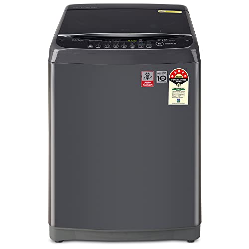 LG 10 Kg 5 Star Smart Inverter Fully-Automatic Top Load Washing Machine (T10SJMB1Z, Middle Black, TurboDrum | Jet Spray+)