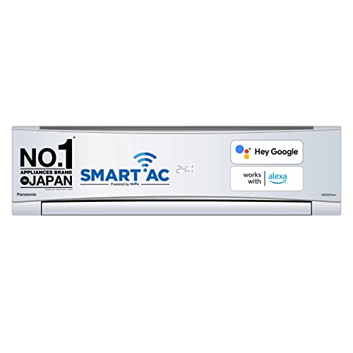 Panasonic 1.5 Ton Wi-Fi Inverter 4 Star Smart Split AC (Copper Condenser, 7 in 1 Convertible with additional AI Mode, 4 Way Swing, PM 0.1 Air Purification Filter, CS/CU-NU18YKY4W,2023 Model, White)