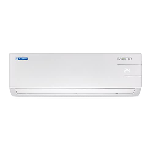 Blue Star 1 Ton 3 Star Inverter Split AC (Turbo Cool, Fix and Lock 4 in 1 Convertible, 100% Copper, Energy Saver, Smart Ready, Blue Fins, 2023 Model, White, IA312YNU)
