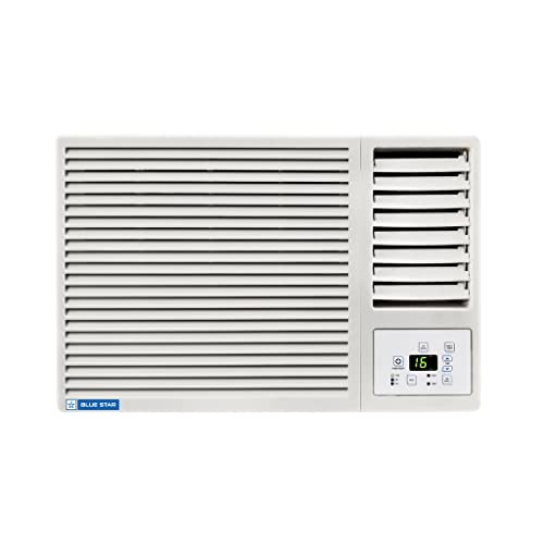 Blue Star 0.8 Ton 4 Star Fixed Speed Window AC (Copper, Turbo Cool, Humidity Control, Fan Modes-Auto/High/Medium/Low, Hydrophilic Blue Fins, Dust Filter, Self-Diagnosis, 2023 Model, WFA409GL, White)