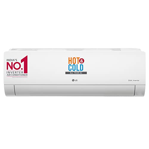 LG 2 Ton 3 Star Hot & Cold DUAL Inverter Split AC (Copper, Super Convertible 5-in-1 Cooling, 4 Way Swing & HD Filter with Anti Virus Protection, 2023 Model, RS-H24VNXE, White)