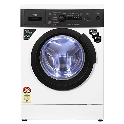 IFB 6 Kg 5 Star Front Load Washing Machine 2X Power Dual Steam (DIVA AQUA BXS 6008, White & Black, Active Color Protection, Hard Water Wash)