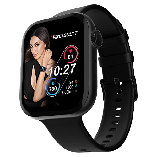 Fire-Boltt Ring 3 Smart Watch 1.8 Biggest Display with Advanced Bluetooth Calling Chip, Voice Assistance,118 Sports Modes, in Built Calculator & Games, SpO2, Heart Rate Monitoring