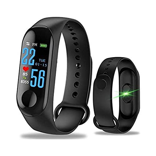 HUG PUPPY Bluetooth Smartwatch Wireless Fitness Band for Boys, Girls, Men, Women & Kids | Sports Gym Watch for All Smart Phones I Heart Rate and spo2 Monitor Watches (M3-X)