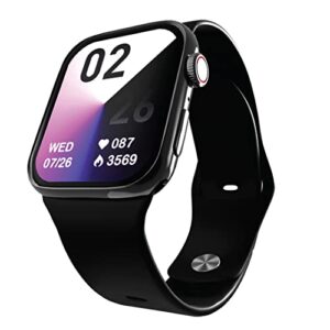 Hammer Pulse Ace Pro Bluetooth Calling Smartwatch with SpO2 & 1.81” Aluminium Alloy Body with Blood Oxygen Monitoring, Heart Rate, Full Touch & Multiple Watch Faces with Customization (Black)