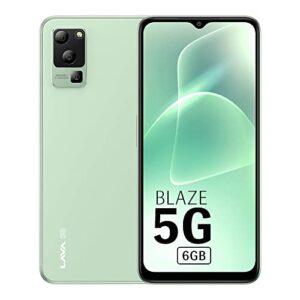 Lava Blaze 5G (Glass Green, 6GB RAM, UFS 2.2 128GB Storage) | 5G Ready | 50MP AI Triple Camera | Upto 9GB Expandable RAM | Charger Included | Clean Android (No Bloatware)