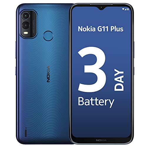 Nokia G11 Android 12 Smartphone, Dual SIM, 3-Day Battery Life, 4GB RAM + 64GB Storage, 50MP Dual AI Camera | Lake Blue