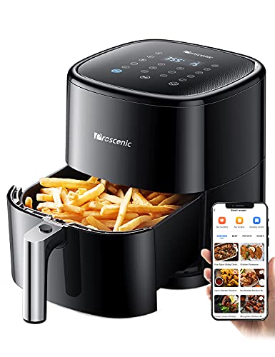 Proscenic T22 Air Fryer with 13 Presets & Shake Reminder, Oil Free Air Fryer 5L, Low-Noise, Compatible with APP & Alexa, 100+ Online Recipes, LED Touch Screen, Non-Stick, 1700W [Energy Class A+++]