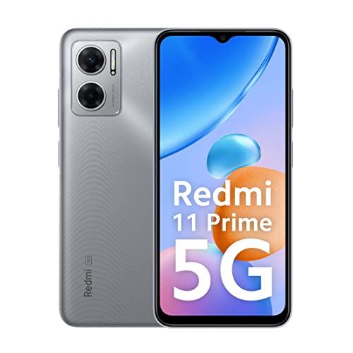 Redmi 11 Prime 5G (Chrome Silver, 4GB RAM 64GB ROM) | Prime Design | MTK Dimensity 700 | 50 MP Dual Cam | 5000mAh | 7 Band 5G