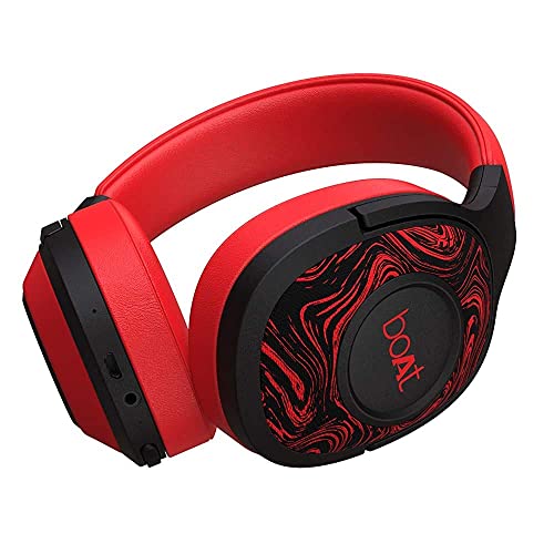 (Renewed) boAt Rockerz 550Bluetooth Wireless On Ear Headphones With Mic With Ergonomic Aesthetics, Plush Padded Earcups, Immersive Audio, Bluetooth V5.0 & Upto 20H Playback(Red)