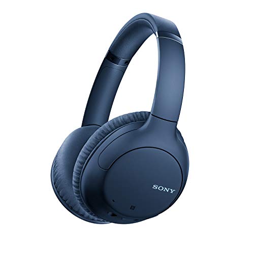 Sony WH-CH710N Active Noise Cancelling Wireless Headphones Bluetooth Over The Ear Headset with Mic for Phone-Call, 35Hrs Battery Life, Aux, Quick Charge and Google Assistant Support for Mobiles -Blue