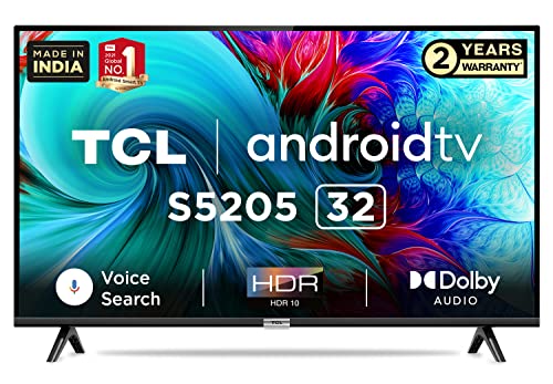 TCL 80 cm (32 inches) HD Ready Certified Android Smart LED TV 32S5205 (Black)