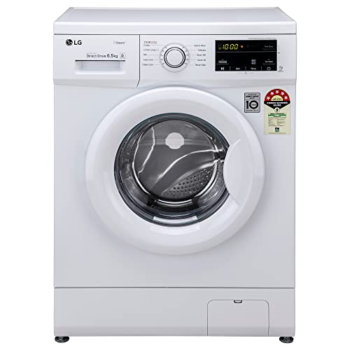 LG 6.5 Kg 5 Star Inverter Touch Panel Fully-Automatic Front Load Washing Machine (FHM1065SDW, White, With Steam Wash)