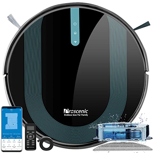 Proscenic 850T Wi-Fi Connected Robot Vacuum Cleaner with Gyro Navigation, Works with Alexa & Google Home, 3-in-1 Mopping, Self-Charging with 3000Pa Strong Suction on Carpets and Hard Floors, Boundary Strip for no-go line