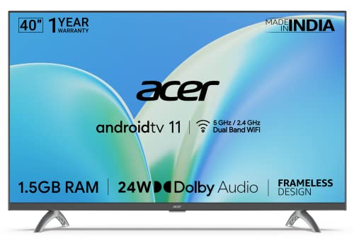 Acer 100 cm (40 inches) P Series Full HD Android Smart LED TV AR40AR2841FDFL (Black)
