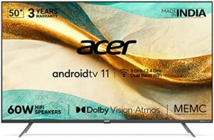 Acer 126 cm (50 inches) H Series 4K Ultra HD Android Smart LED TV AR50AR2851UDPRO (Black)