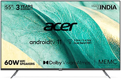 Acer 139 cm (55 inches) H Series 4K Ultra HD Android Smart LED TV AR55AR2851UDPRO (Black)