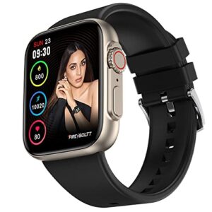 Fire-Boltt Gladiator 1.96" Biggest Display Smart Watch with Bluetooth Calling, Voice Assistant &123 Sports Modes, 8 Unique UI Interactions, SpO2, 24/7 Heart Rate Tracking, Rs 100 Off on UPI