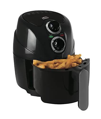 GOBBLER Electric Fryer 2 Liter 1200-Watts Healthy Fryer with 360 Degree Rapid Air Technology, Adjustable Temperature Control, Timer Function & Non-stick Fry Basket - Black (GB-AF20A)