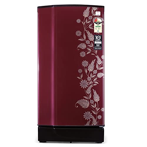 Godrej 180 L 2 Star Direct-Cool Inverter Single Door Refrigerator (RD EDGE 205B WRF DR WN, Drenim Wine, with Jumbo Vegetable Tray)