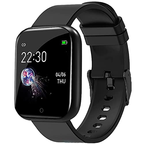 ID-116 Smartwatch for Men's Womens Boys Girls, Bluetooth Smart Fitness Band Watch with Heart Rate Activity Tracker Step & Sports Activity Tracker Smart Watch for