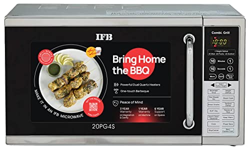 IFB 20 L Grill Microwave Oven (20PG4S, Black & Silver, With Starter Kit)