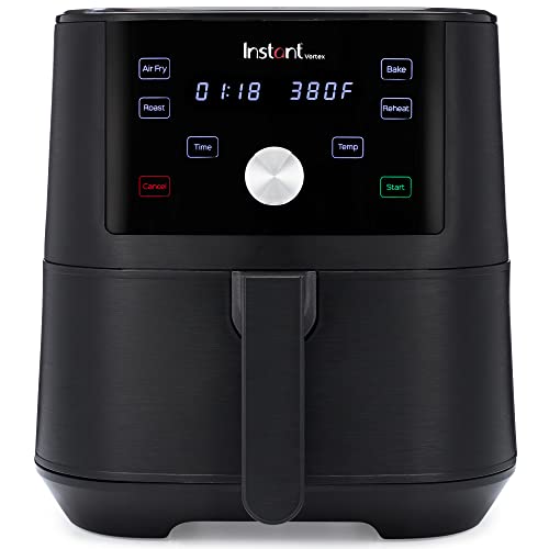Instant Pot Air Fryer, Vortex 4 Litre, Touch Control Panel, 360 Degree EvenCrisp Technology, Uses 95 % less Oil, 4-in-1 Appliance: Air Fry, Roast, Bake, Reheat (Vortex 4 Litre)