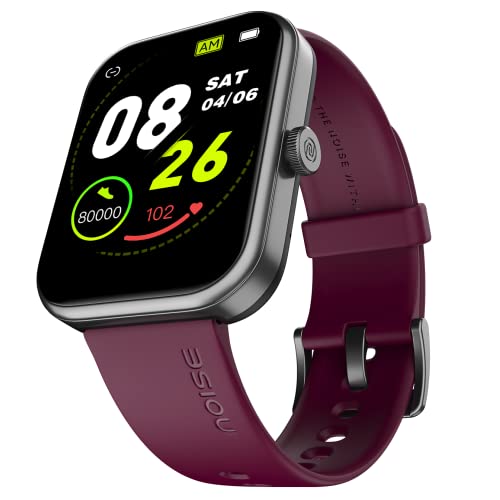 Noise Pulse 2 Max Advanced Bluetooth Calling Smart Watch with 1.85'' TFT and 550 Nits Brightness, Smart DND, 10 Days Battery, 100 Sports Mode, Smartwatch for Men and Women - (Deep Wine)