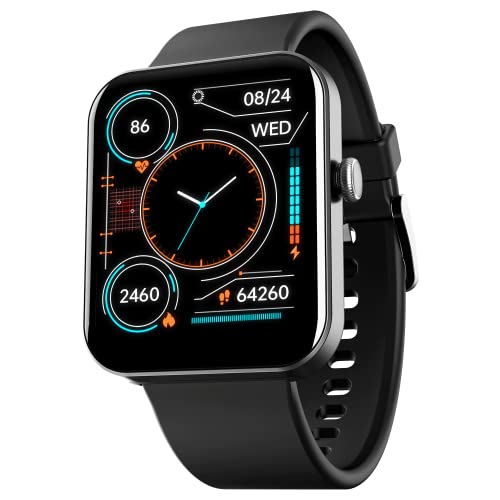 boAt Newly Launched Wave Leap Call with 1.83" HD Display, Advanced Bluetooth Calling, Multiple Watch Faces, Multi-Sports Modes, IP68, HR & SpO2, Metallic Design, Weather Forecasts(Active Black)