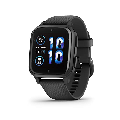 Garmin Venu Sq 2 - Music Edition, GPS Smartwatch, All-Day Health Monitoring, Long-Lasting Battery Life, AMOLED Display Black Slate