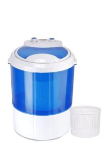 Hilton 3 kg Single-Tub Washing Machine with Spin Dryer Portable Single Tub Washer - The Laundry Alternative Portable Clothes Washer Travel Washing Machine With Spin Dryer. (Blue)