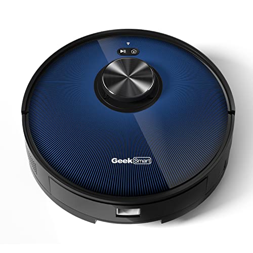 Geek Rover L7 Robotic Vacuum Cleaner with Advanced LDS Navigation | 3-in-1 Vacuum/Sweep/Mop Function | 2700pa Strong Suction | 2600 mAh Battery with 130mins Run time | Anti-Slip Sensor, Black