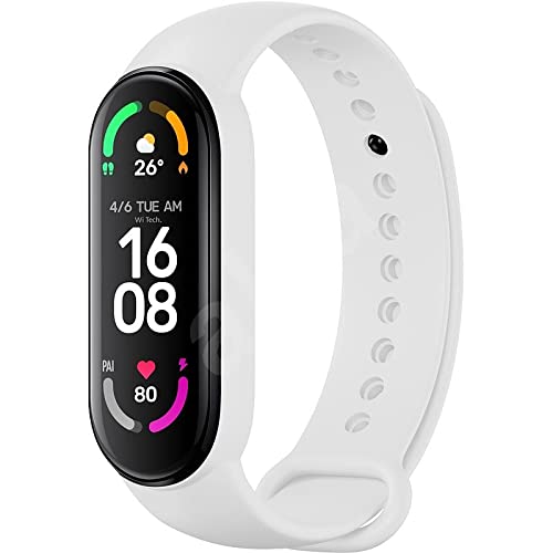 Adlynlife M6 Smart Band Wireless Sweatproof Fitness Band| Activity Tracker| Blood Pressure| Heart Rate Sensor| Sleep Monitor| Step Tracking All Android Device & iOS Device (White)