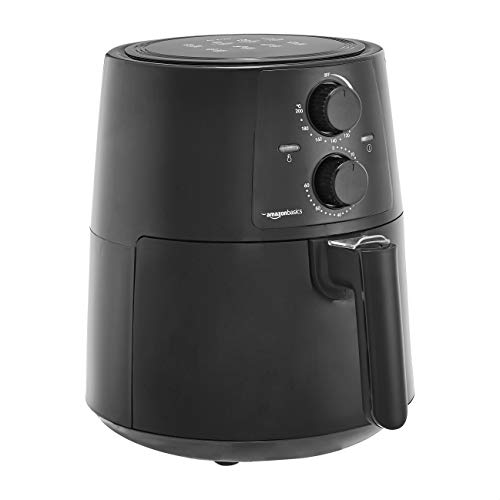 Amazon Basics 1300 W Air Fryer | 3.5 Litre Non Stick Basket with Metallic Interior| Timer Selection And Fully Adjustable Temperature Control