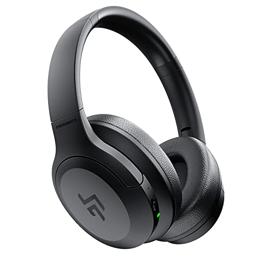 CrossBeats Roar Hybrid ANC Headphones with 35db Active Noise Cancelling, Bluetooth Wireless Over Ear Headphones, 70hours Playtime,Fast Charge, Ambient Sound Mode,40mm Driver, Built-in Equalizer Black
