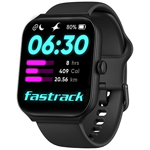 Fastrack New Limitless FS1 Smart Watch|Biggest 1.95" Horizon Curve Display|SingleSync BT Calling v5.3|Built-in Alexa|Mega 10 Day Battery|ATS Chipset with Zero Lag|100+ Sports Modes|150+ Watchfaces