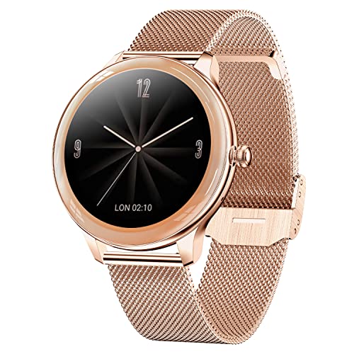 Fire-Boltt Allure Women's Lux Edition Smartwatch, 1.09" Display with Bluetooth Calling, Fast Charging, 360 Health Feature, Multiple Sports Modes & Watch Faces (Gold)