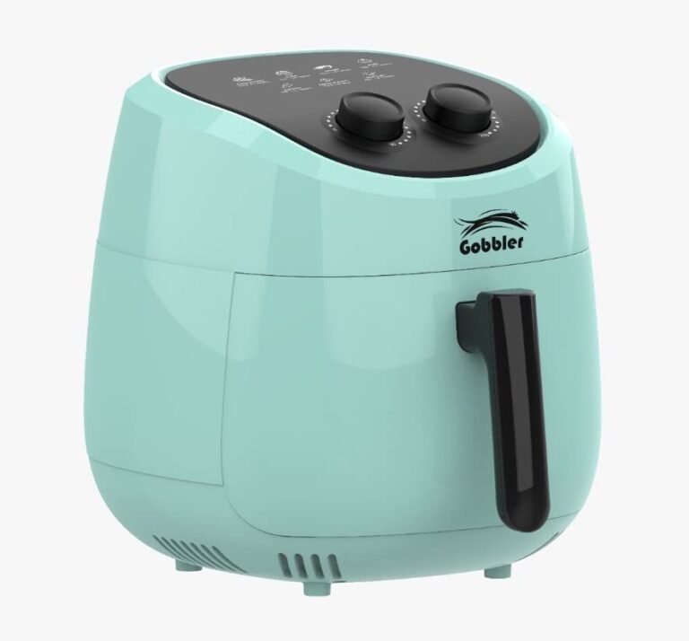 GOBBLER Electric Fryer 5.5L 1400W Healthy Fryer with 360 Degree Rapid Air Technology, Adjustable Temperature Control, Timer Function & Non-stick Fry Basket (GBAF-55B) Turquois Blue