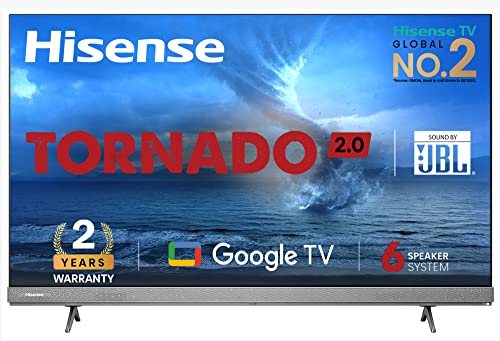 Hisense 139 cm (55 inches) Tornado 2.0 Series 4K Ultra HD Smart LED Google TV 55A7H (Silver)