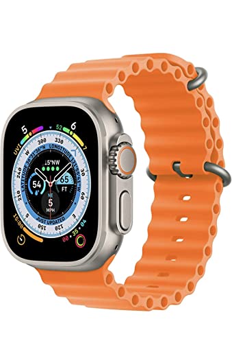 IBS Ultra Seris 8 Smart Watch Men Two Watch NFC Door Unlock Smartwatch Bluetooth Call Wireless Charge Fitness Bracelet (Ultra T-800 Orange)
