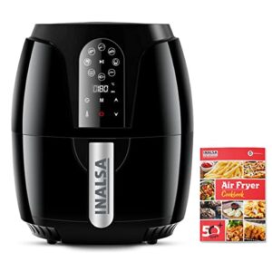 INALSA Air Fryer 2.4 L Crispy Fry Digital-1200W with Smart Rapid Air Technology|Digital Display|Preset Menu|Timer Selection And Fully Adjustable Temperature Control|Free Recipe book, 2 Year Warranty