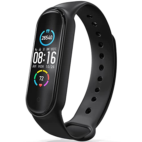INEFABLE Mi Band 5 and 6 Strap Original Band Strap M5/M6 - Pack of 1 - Black - (Device Not Included - Not Compatible with Mi Band M1/M2/M3/M4)