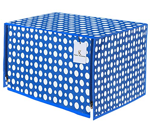 Kuber Industries Polka Dots Design PVC Microwave Oven Full Closure Cover for 23 Litre (Blue) CTKTC33225